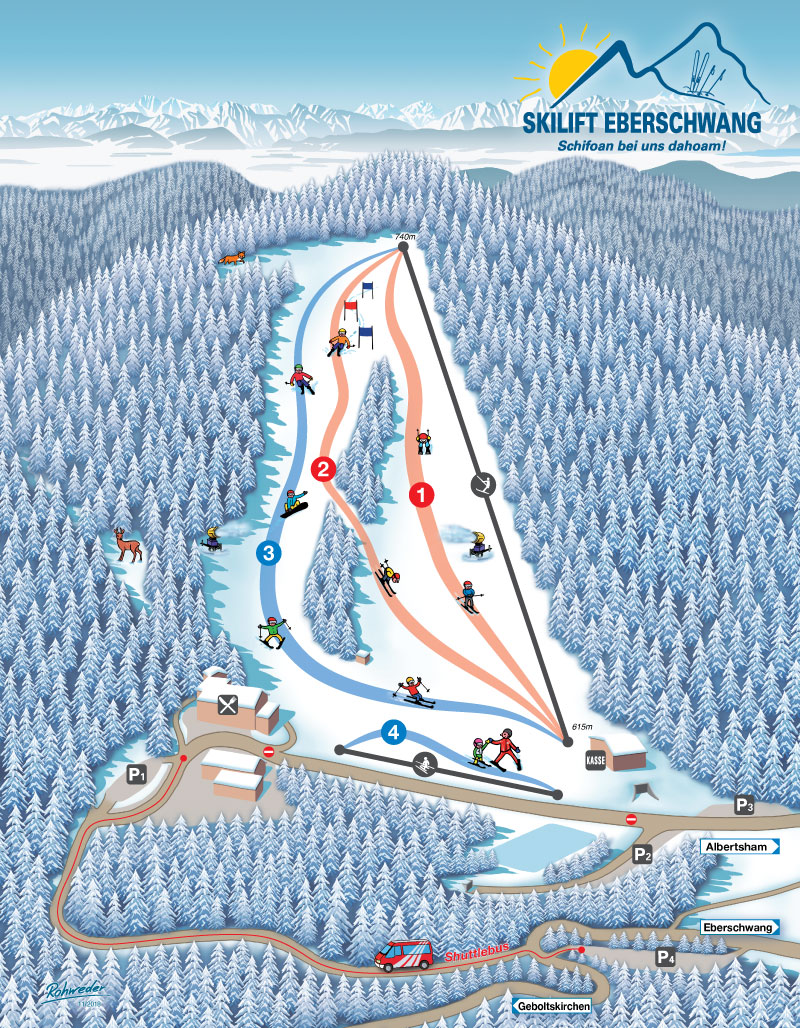 Skilift Eberschwang in Österreich / Ski Lift Eberschwang in Austria