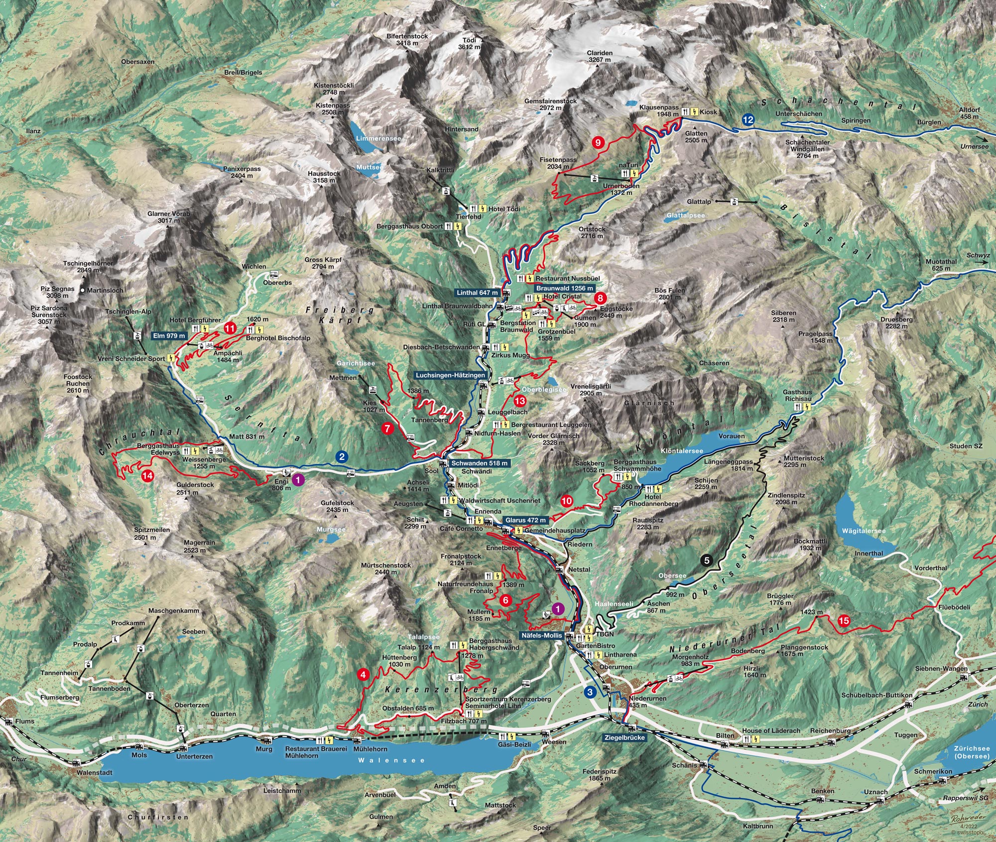 Glarus Bike Karte