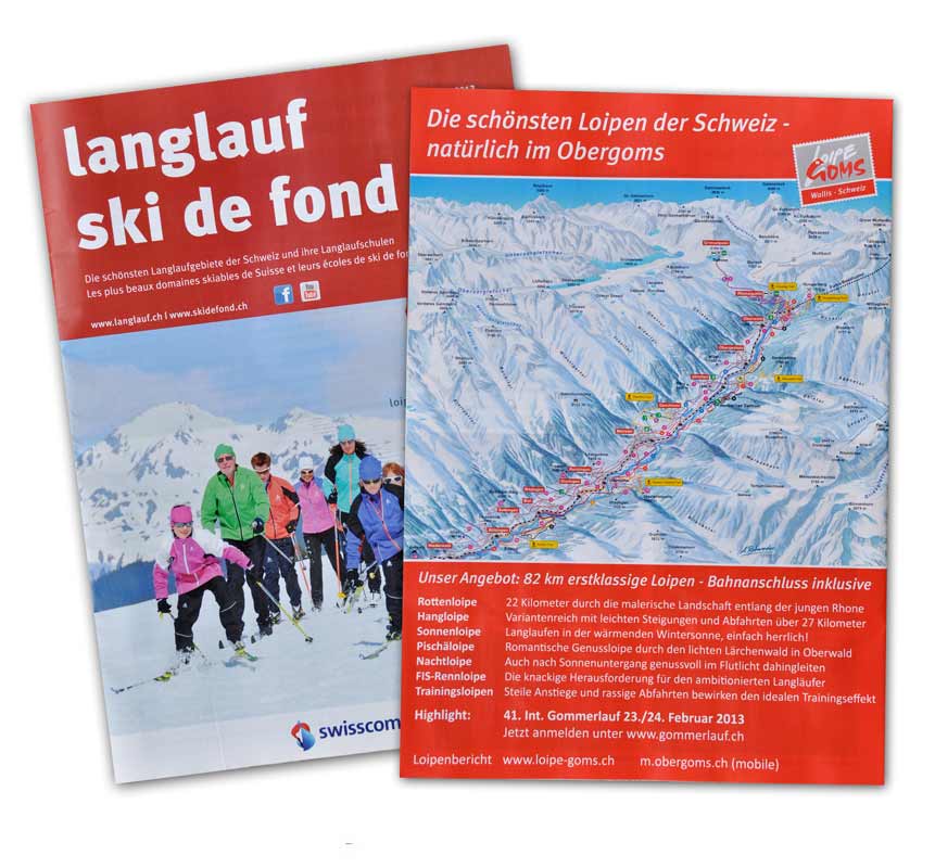 Die Karte wurde auch in dem Magazin Langlauf ski de fond publiziert