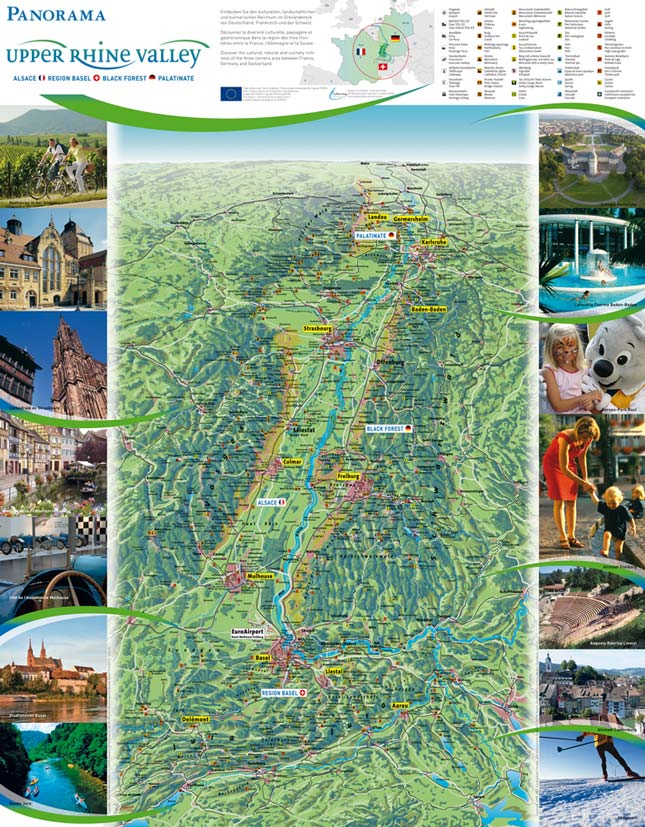 Panoramakarte Upper Rhine Valley